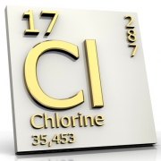 Chlorine form Periodic Table of Elements – 3d made
